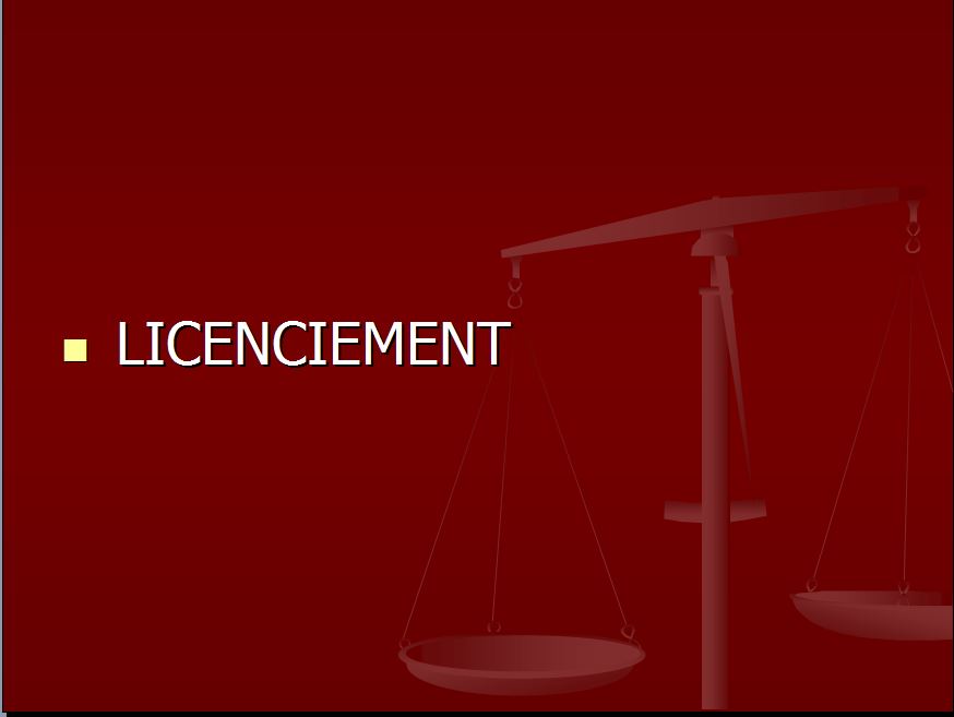 Licenciement avocat